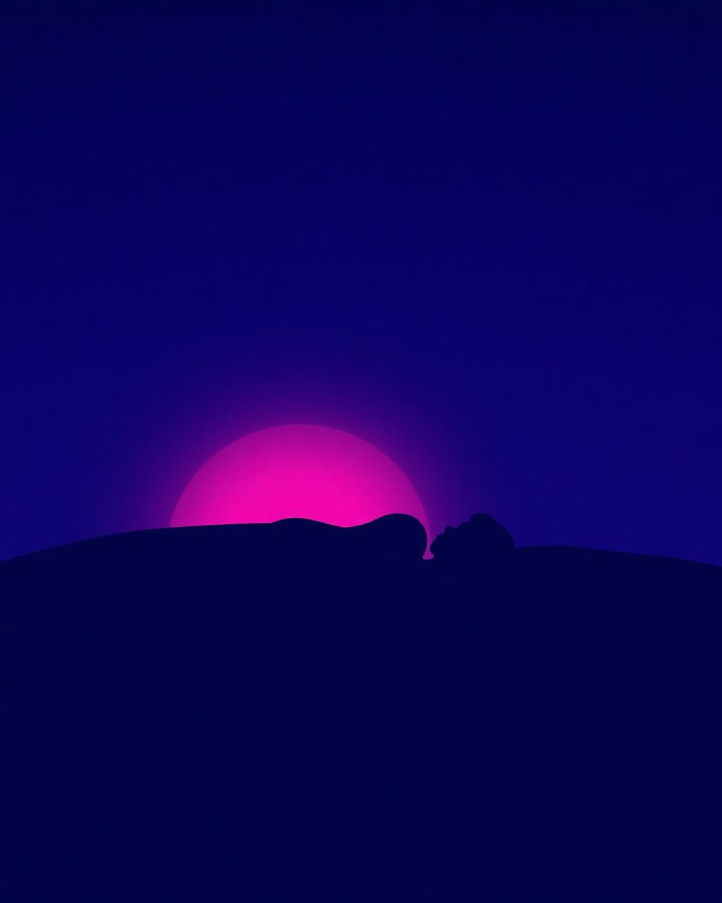 Calm night-time gradient artwork representing rest and support
